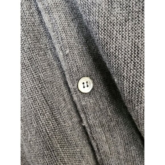 Vintage Izod Cardigan Sweater Mens 2XLT Gray USA Made Classic Grandpa Preppy - Picture 5 of 5